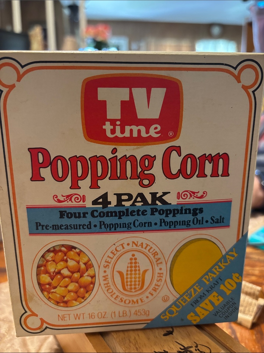 TV Time Popping Corn 4 Pak - Retro White & Red Box